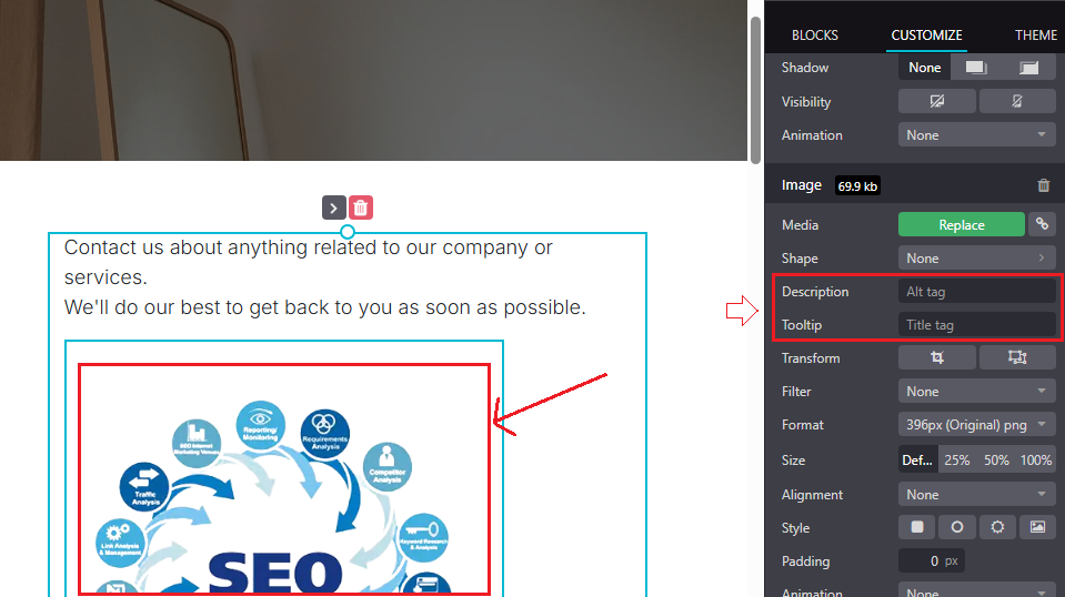 Odoo Image ALT Text
