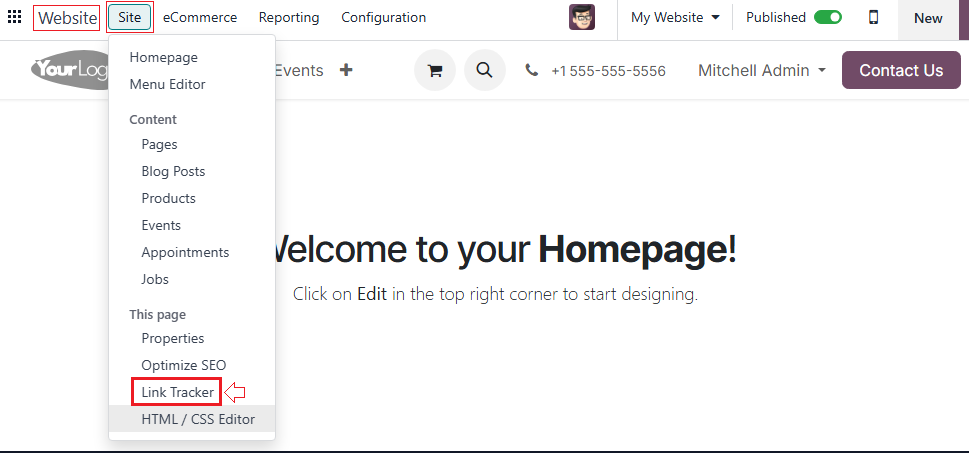 Odoo Link Tracker